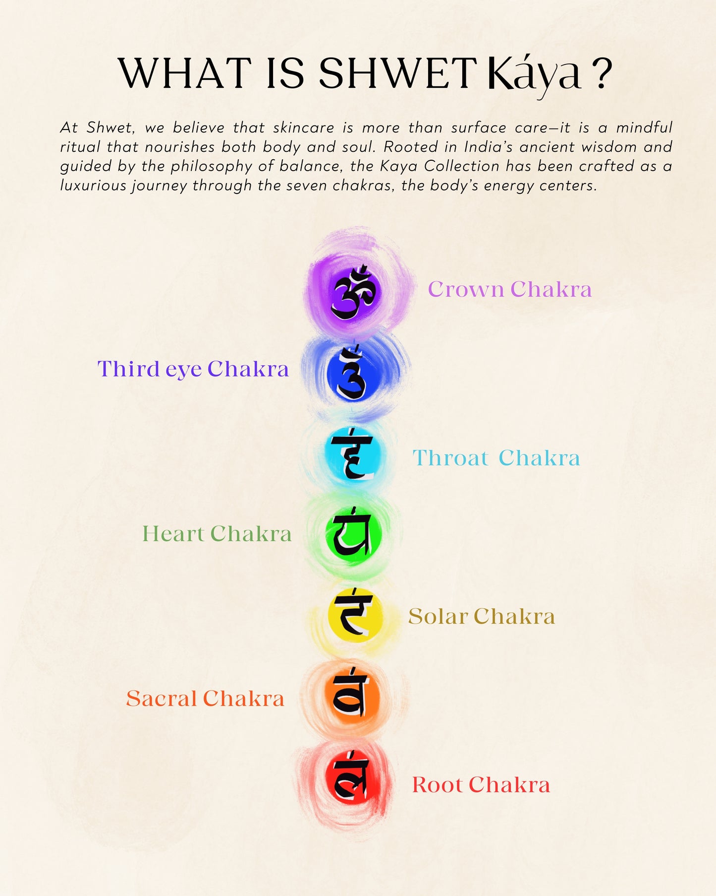 Chakras in Human Body showcasing the seven chakras and their significance in Shwet Kaya's healing philosophy.