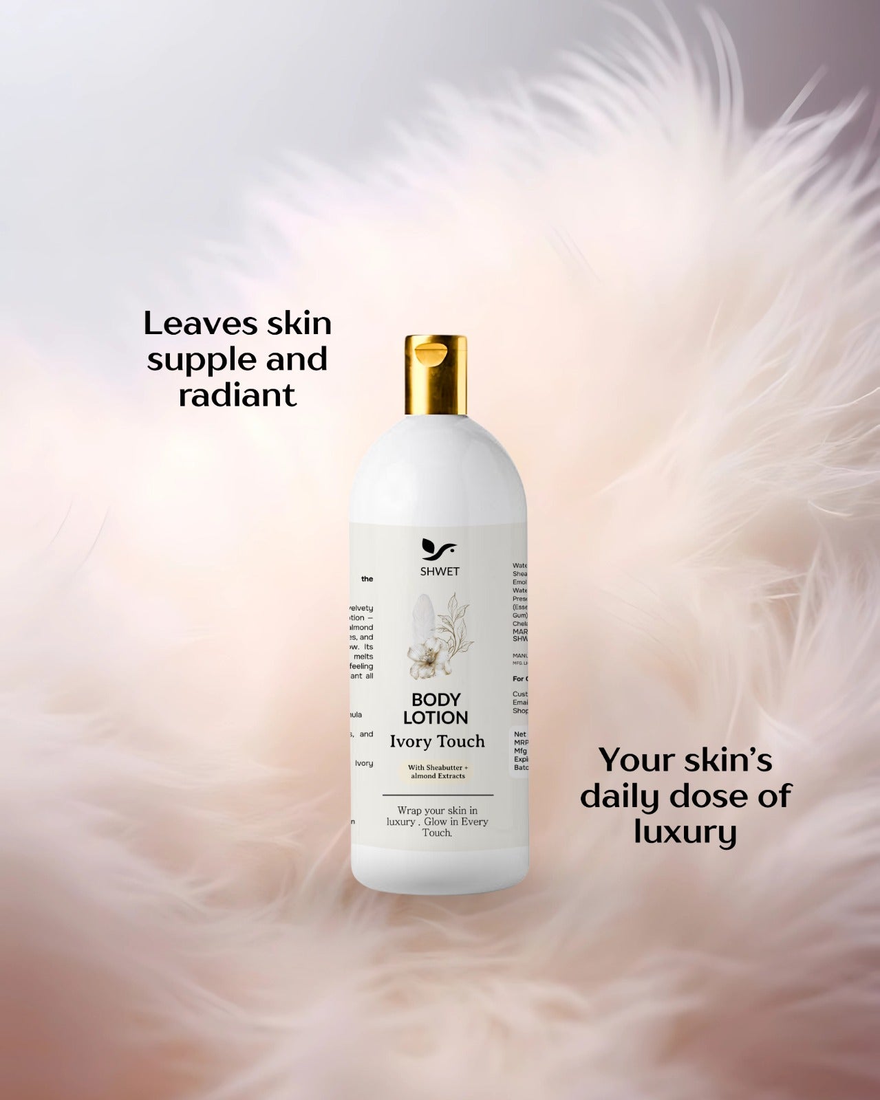 Best moisturizer for dry skin - Shwet Ivory Touch Body Lotion for radiant and supple skin.