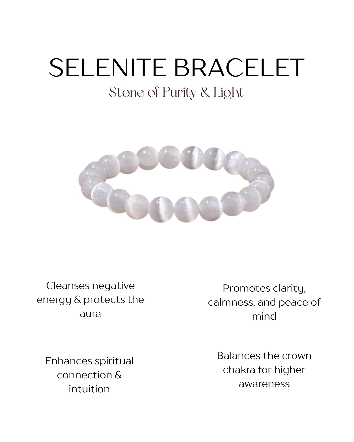 Shwet Selenite Bracelet